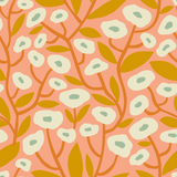 "Wall Blush Georgia (Orange) Wallpaper pattern, ideal for brightening modern living room walls."