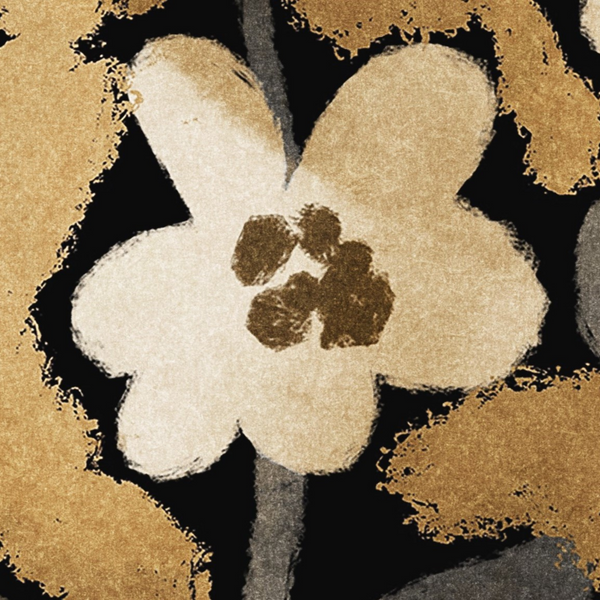 Goldie - Moody Gold Floral Wallpaper