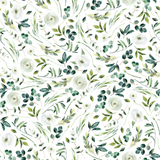 "Wall Blush Green Valley Wallpaper with floral pattern, perfect for freshening up a living room space."