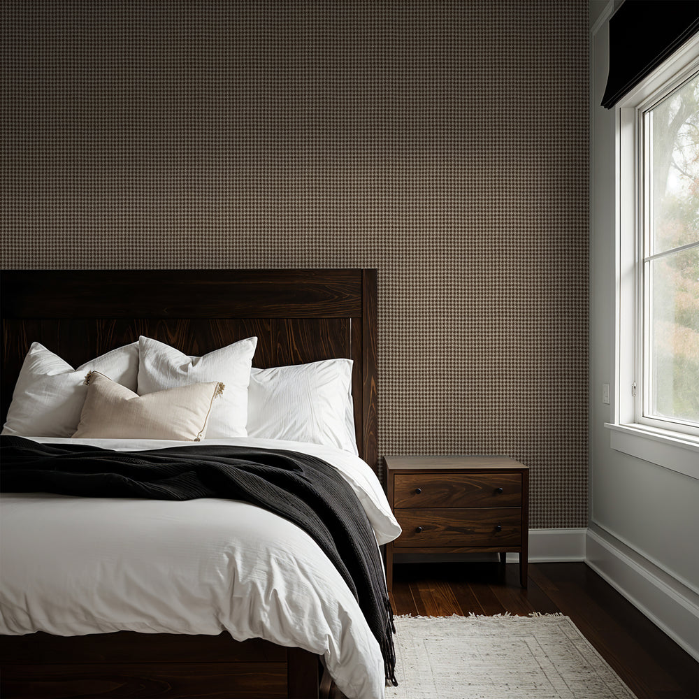 Hand Me Down (Brown) - Patterned Wallpaper