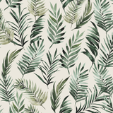 "Havana Wallpaper by Wall Blush with tropical leaf pattern in a stylish living room setting, perfect for modern home decor."