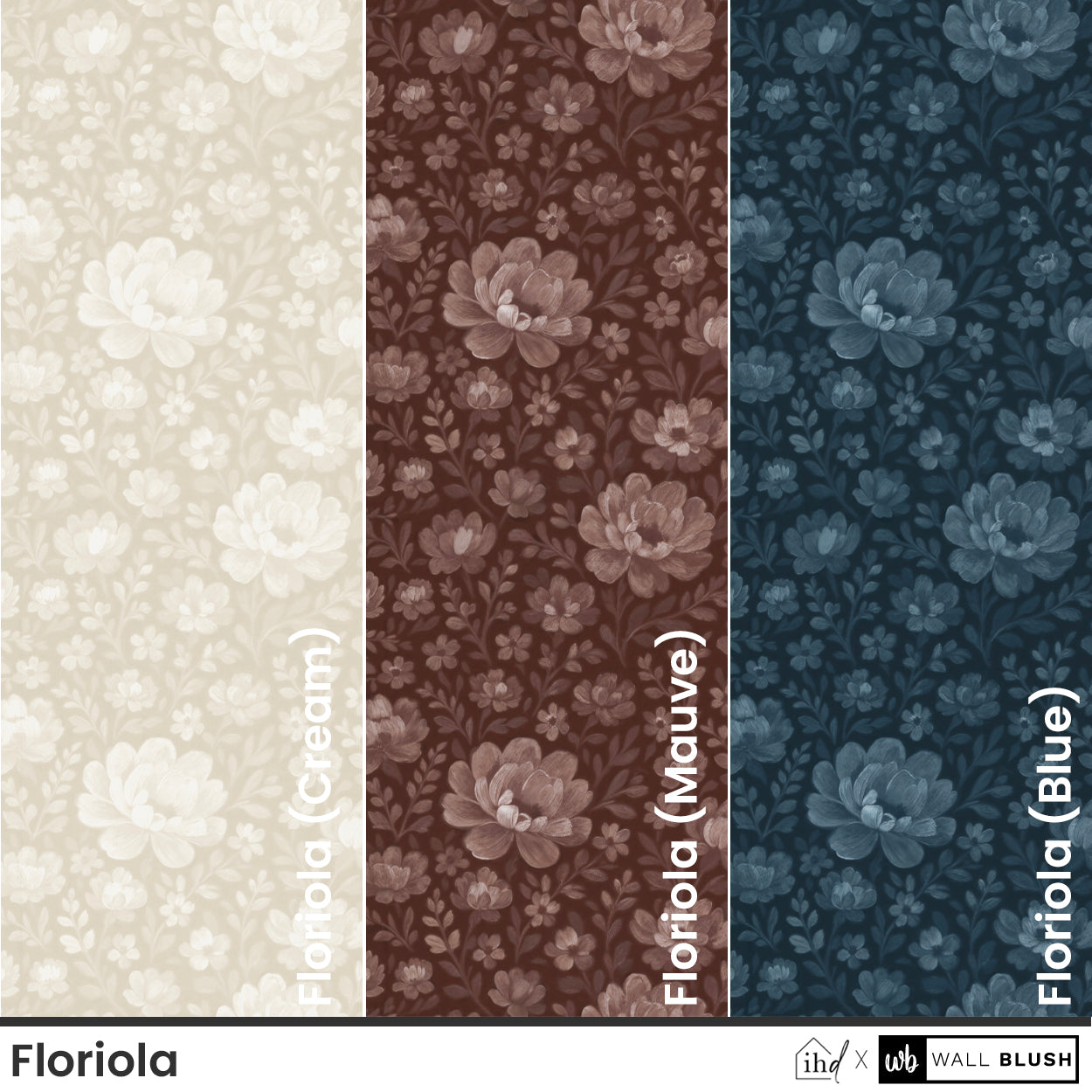 Floriola (Blue) Wallpaper