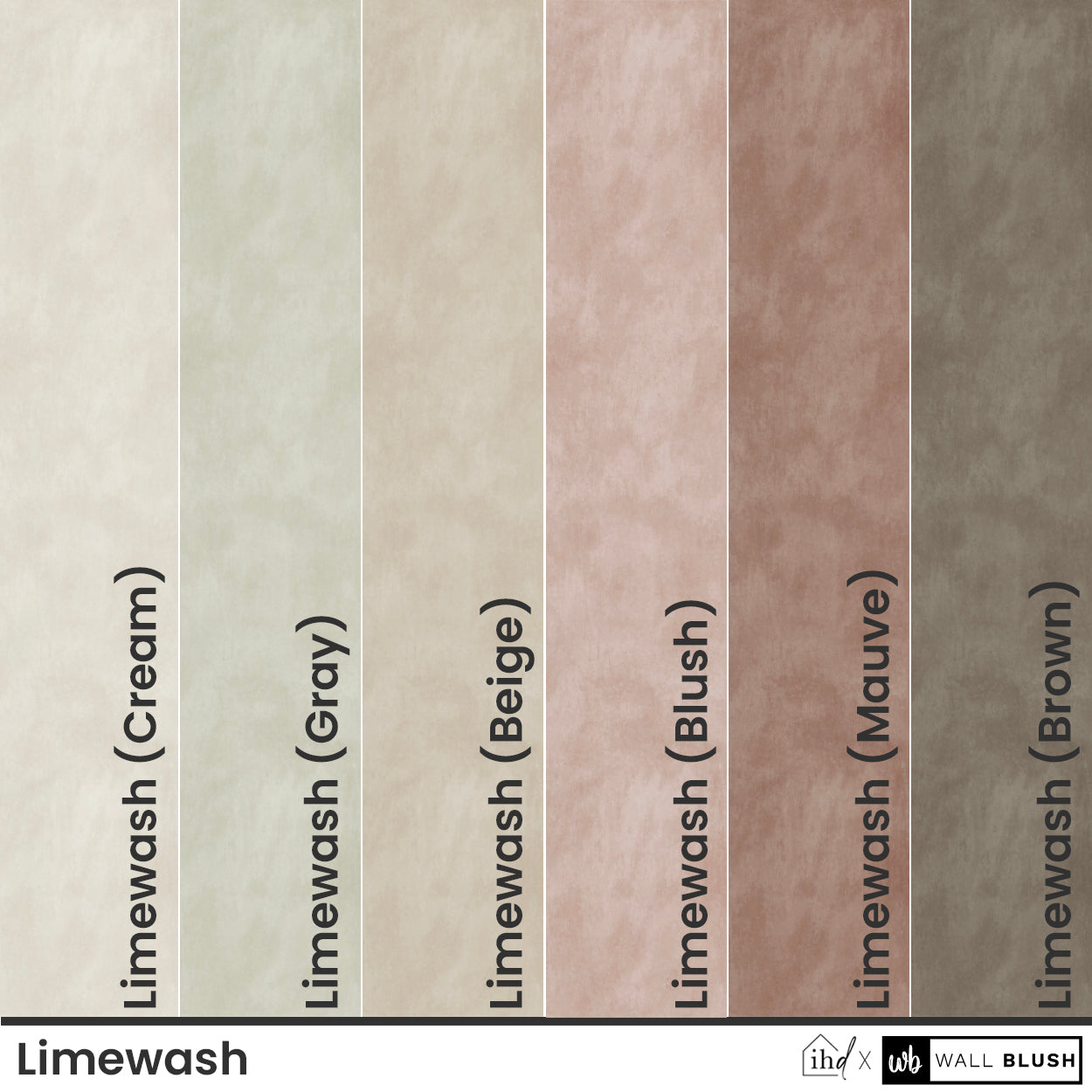 Limewash (Brown) Wallpaper - 8 FT H X 19 FT W Peel and Stick