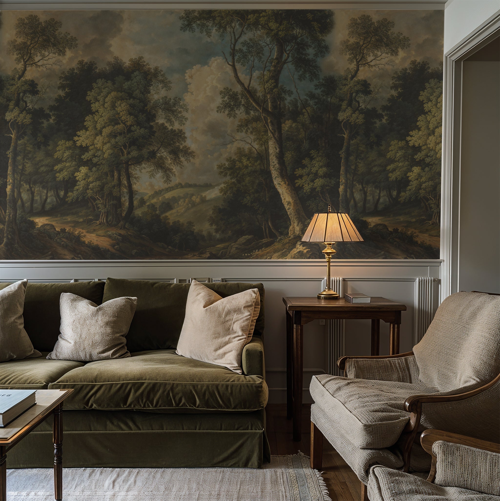 Wedded Woodland's Wallpaper - 12 FT H X 16 FT W Luxe Peel and Stick