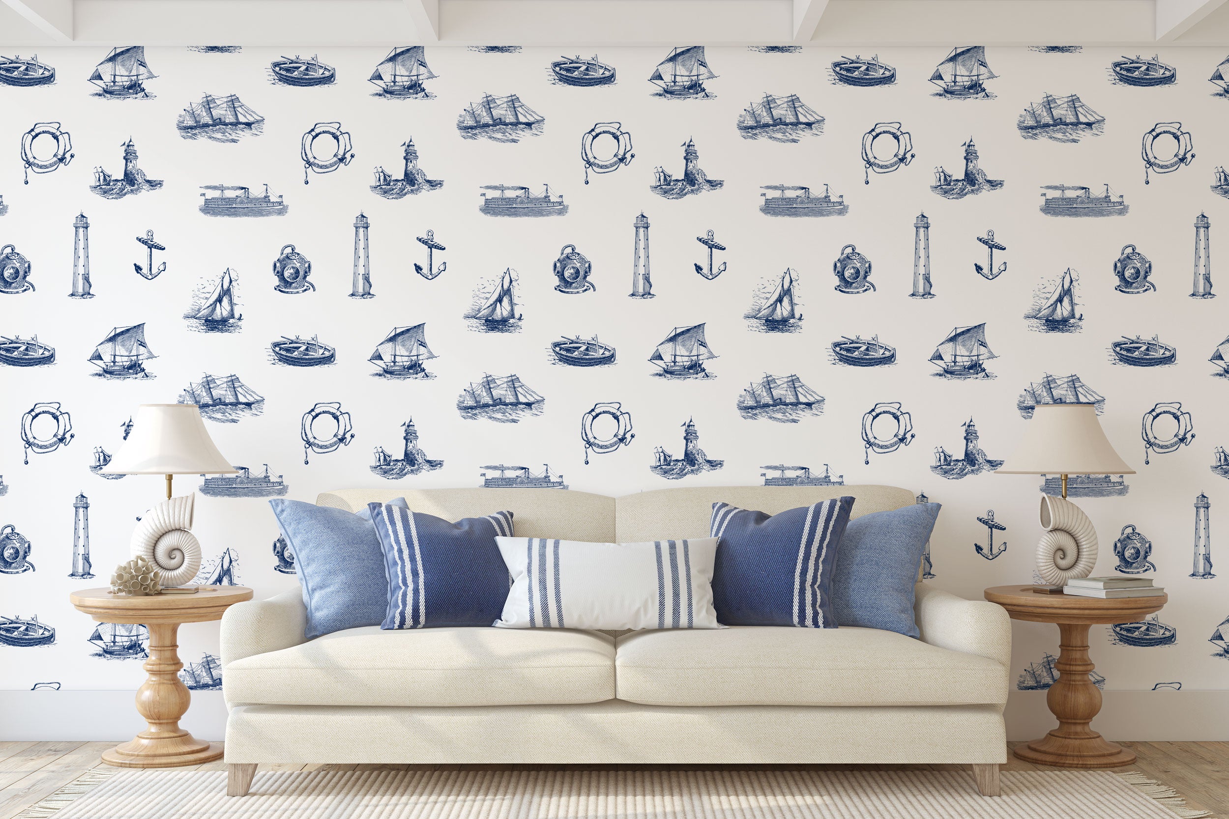 Mariner Wallpaper Wallpaper - Wall Blush SG02 from WALL BLUSH
