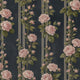 Midnight Rose Stripe Wallpaper - 8 FT H X 7 FT W Peel and Stick sample