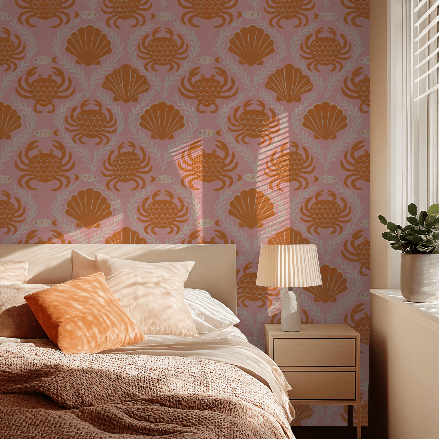 Pink Harbor Docks Wallpaper