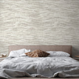 "Strauss Wallpaper by Wall Blush in Cozy Bedroom, featuring Textured Wall Design as Focal Point."