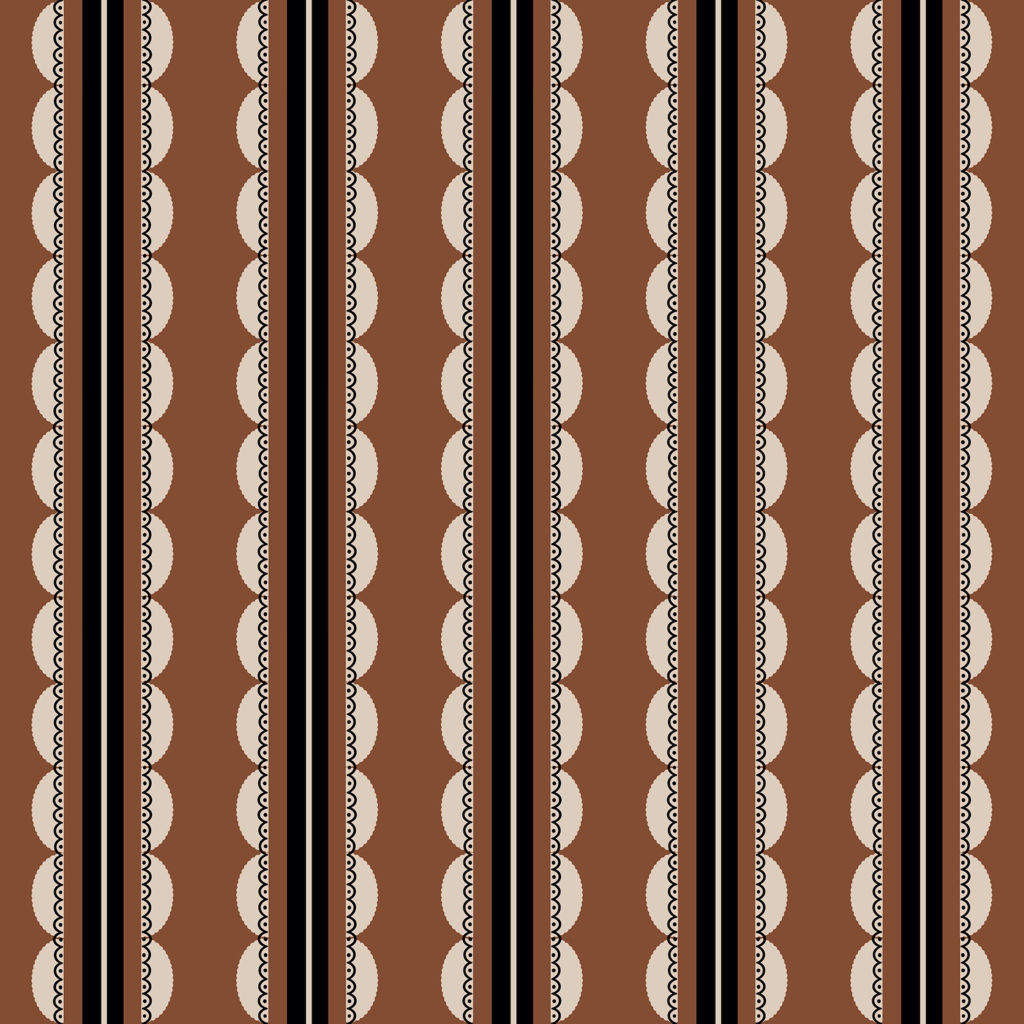 Sunday Scallop (Red) Wallpaper