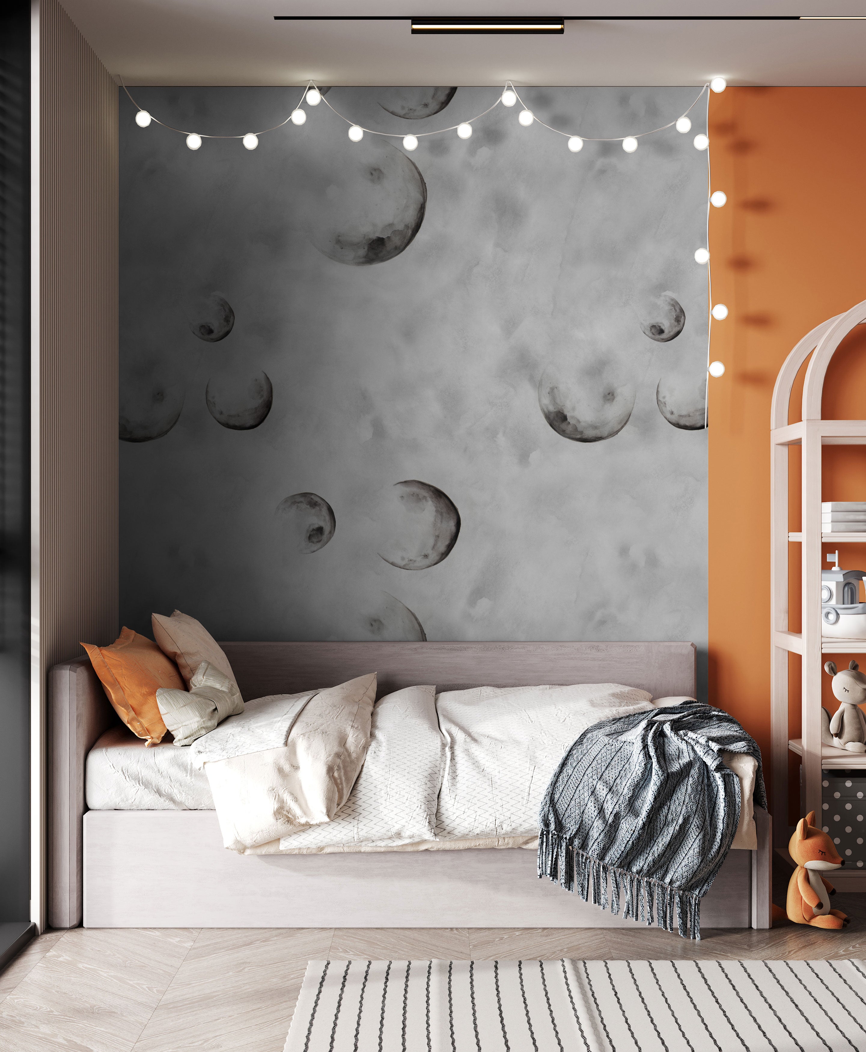 To the Moon Wallpaper Wallpaper - The Minty Line from WALL BLUSH