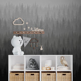 Woods Wallpaper by Wall Blush in a styled nursery room with modern furnishings and decor accents.
