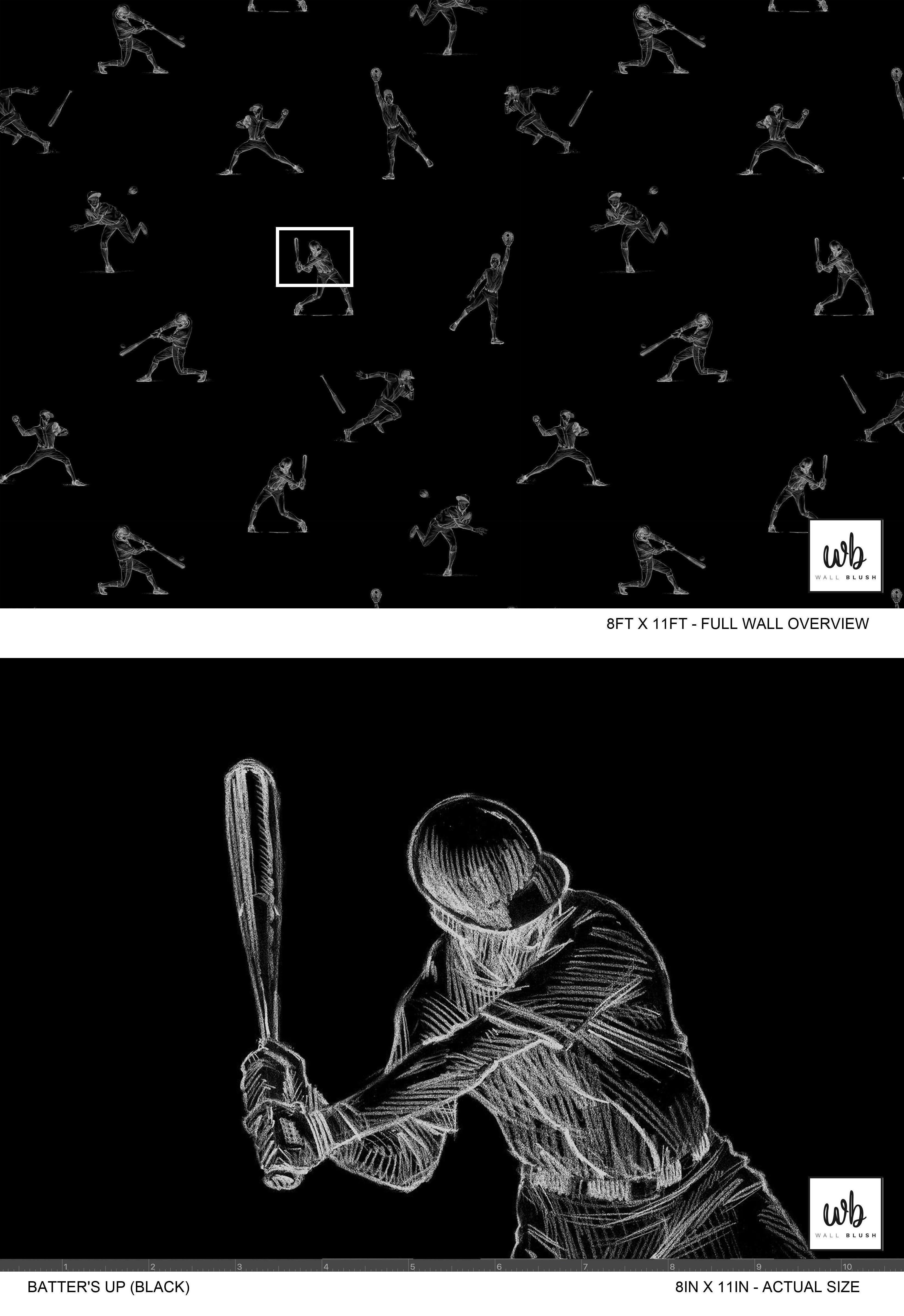 Batter's Up (Black) Wallpaper