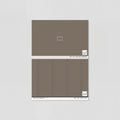 Sample of Beadboard (Brown) Wallpaper