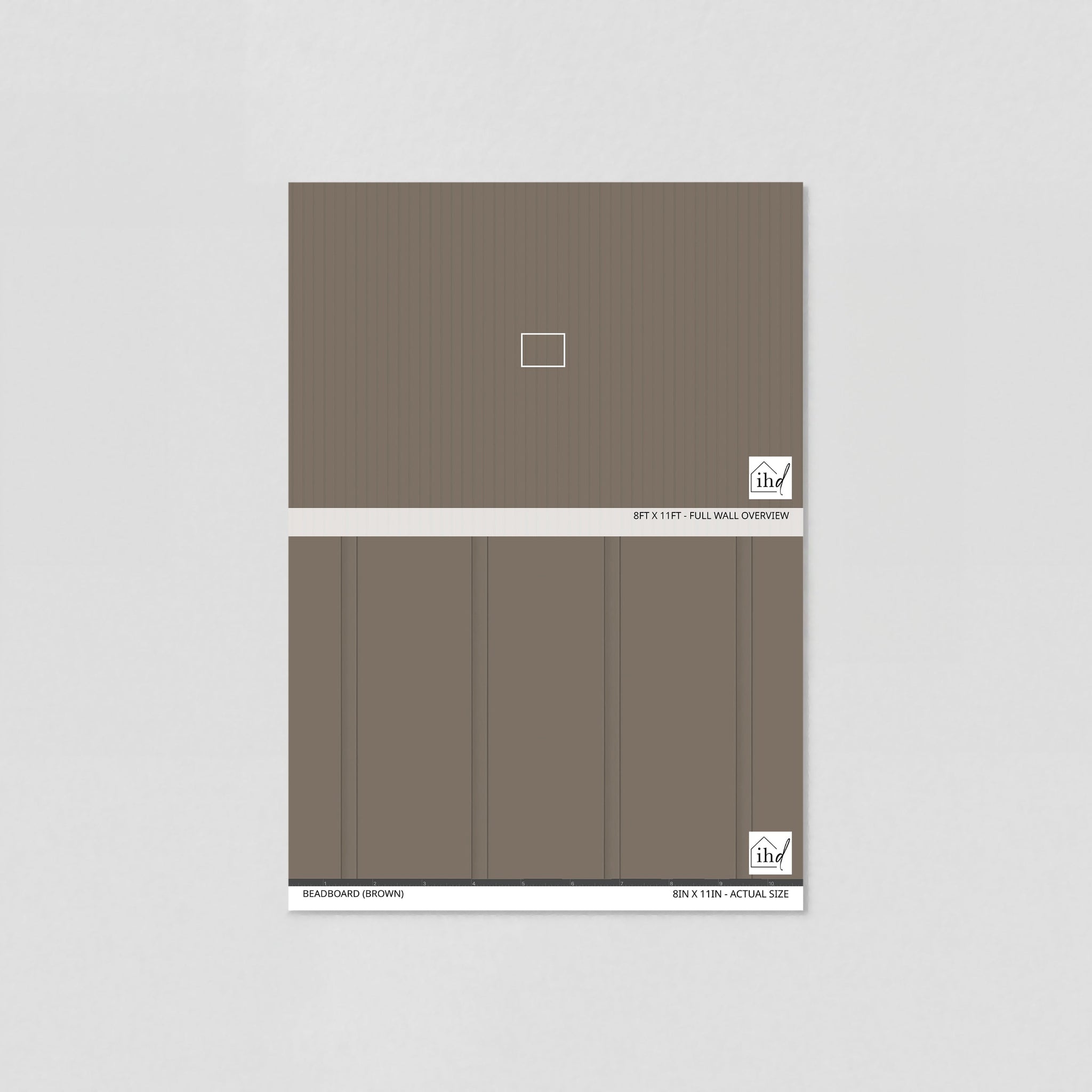 Beadboard (Brown) Wallpaper