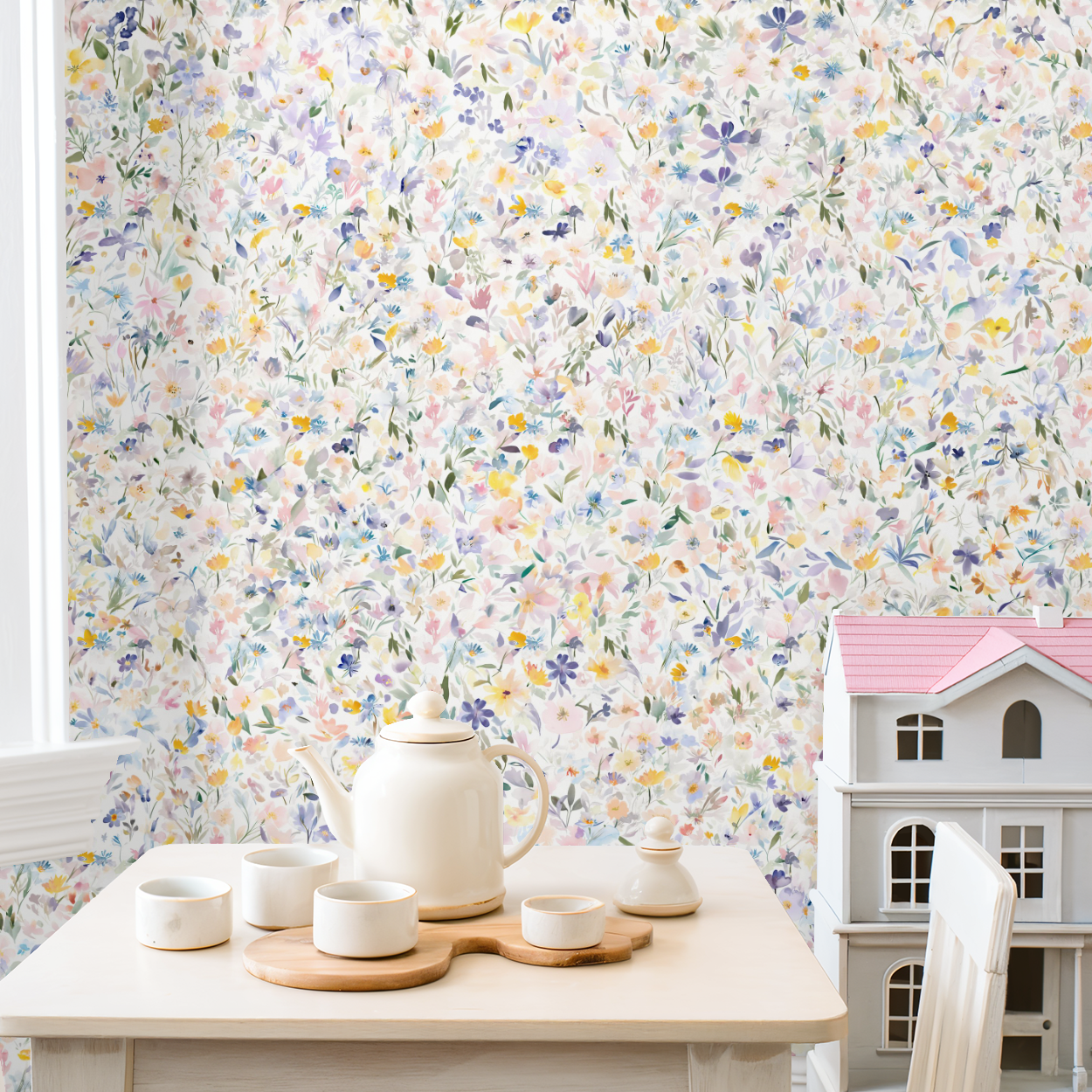 Beatrice Wallpaper - 8 FT H X 8 FT W Traditional