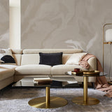 Whisper Wallpaper from The Stefanie Bloom Line enhancing a modern living room interior with elegant design.
