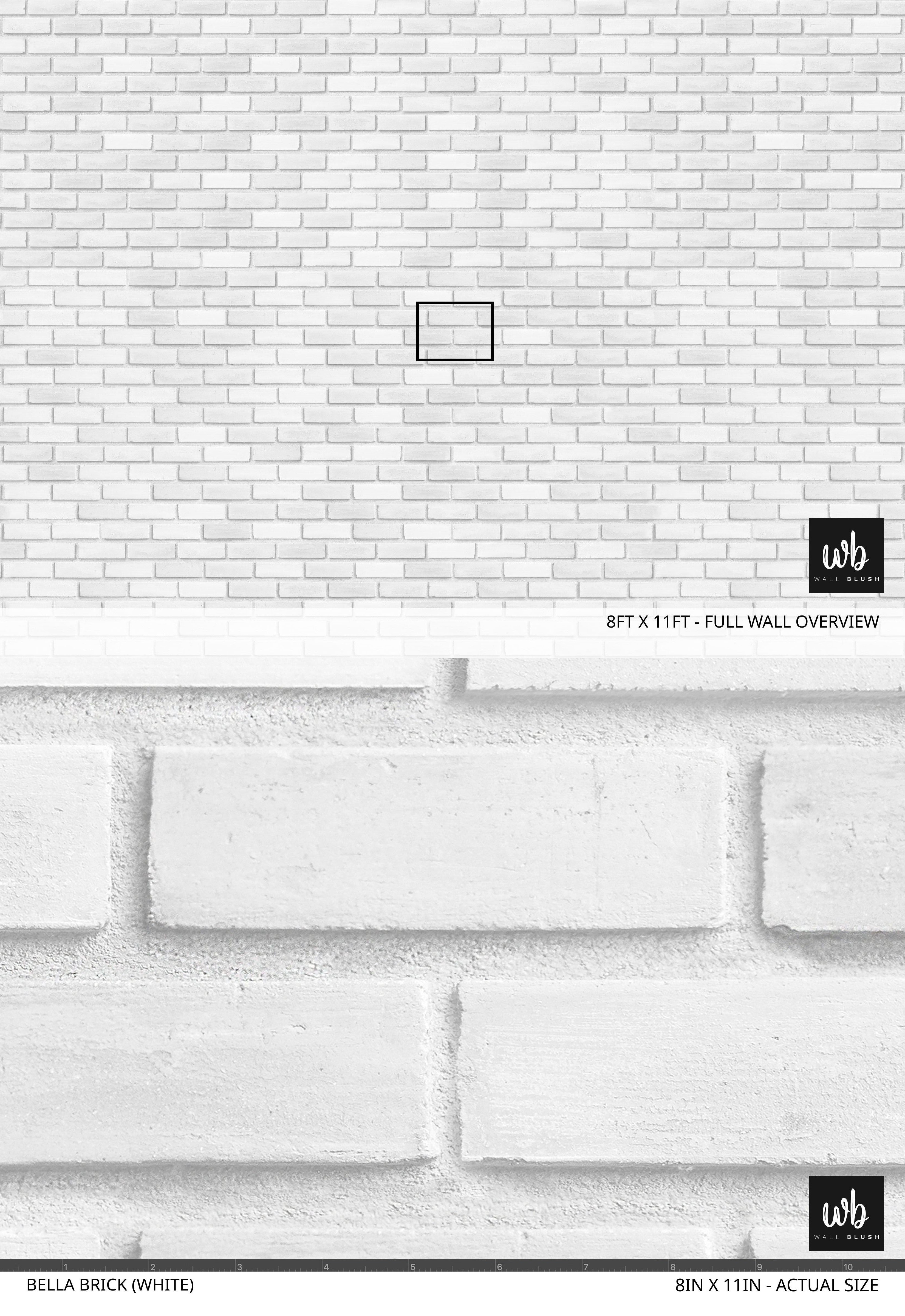 Bella Brick (White) Wallpaper
