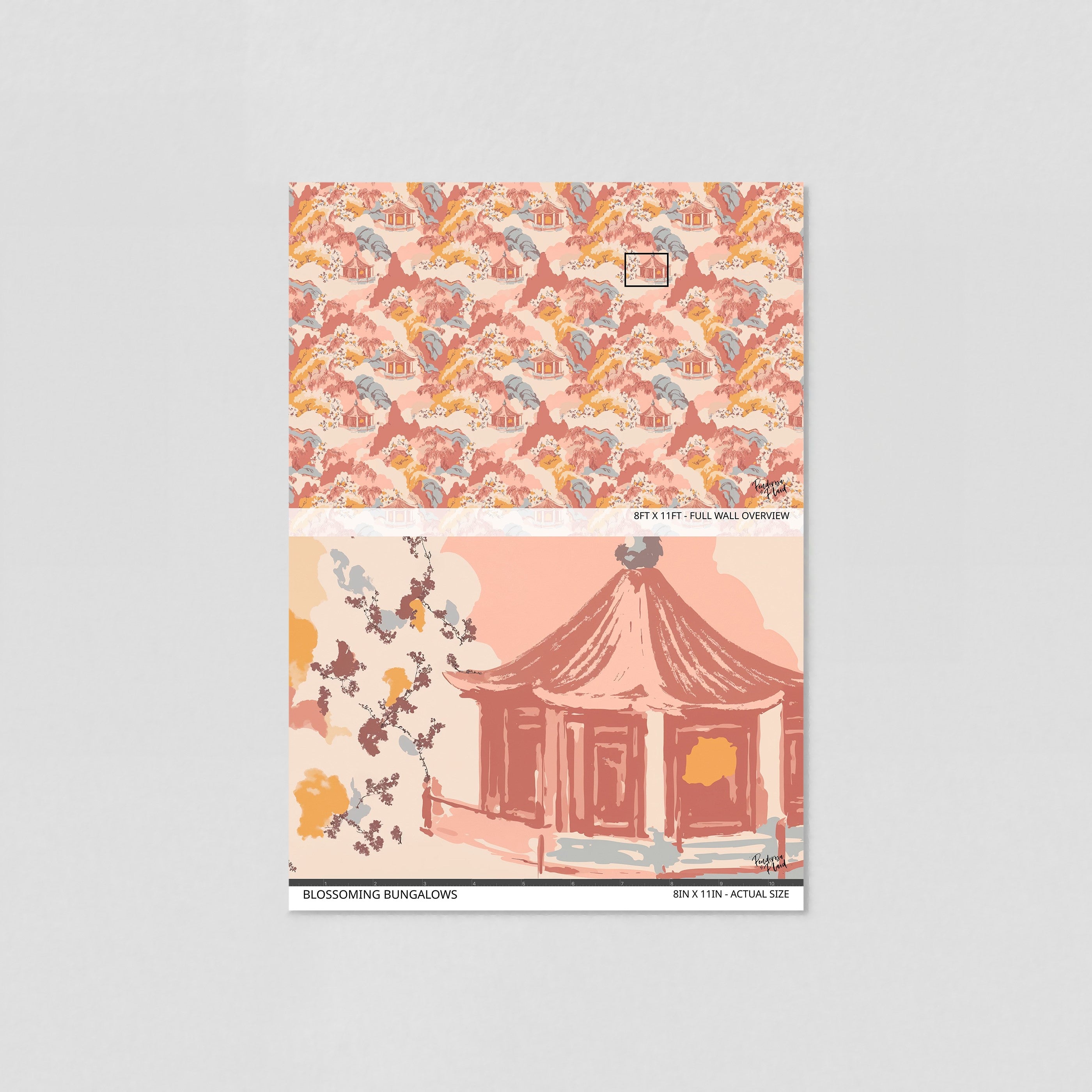 Blossoming Bungalows Wallpaper