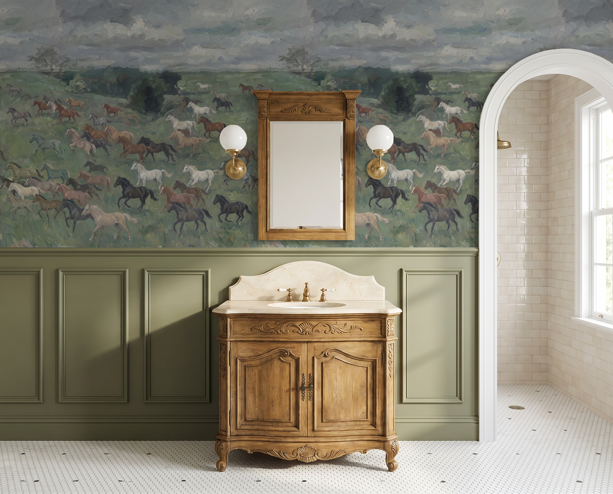 Bridlewood Wallpaper - 8 FT H X 11 FT W Traditional