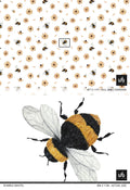 Sample of Bumble (White) Wallpaper