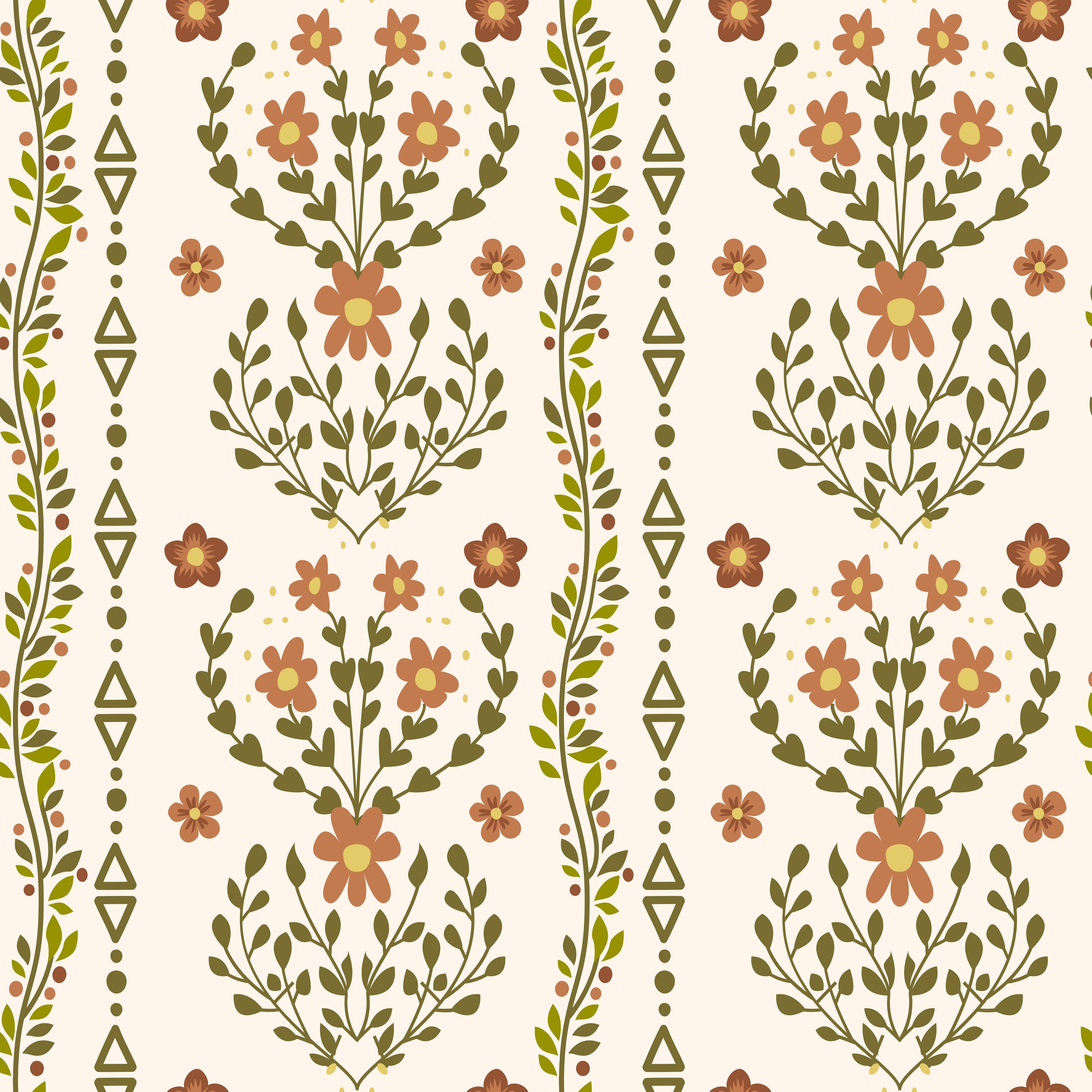 Beacon Meadow (Cream) Wallpaper