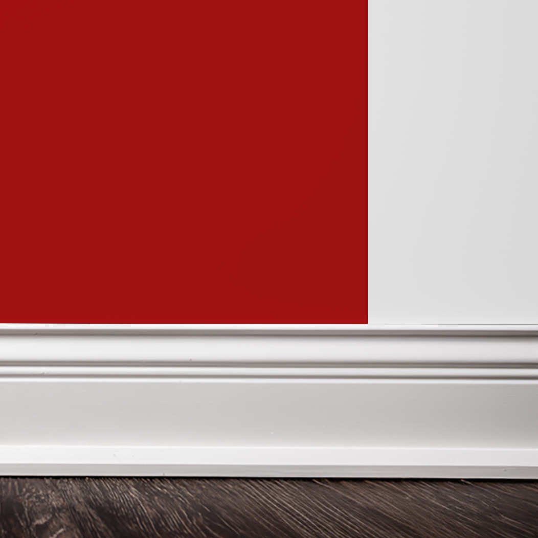 Red and white checkerboard wallpaper with bold geometric pattern