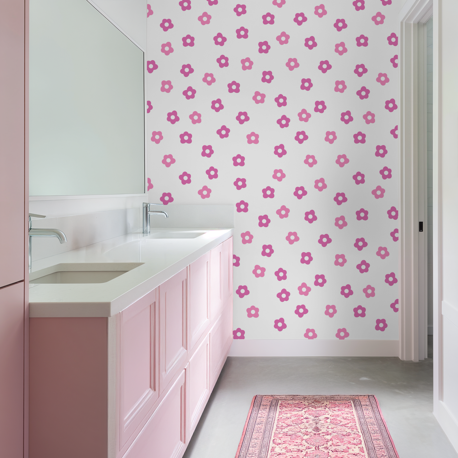 Daisy Dot (Pink) Wallpaper