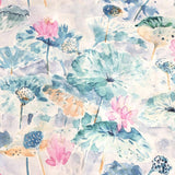 Delilah Wallpaper by Wall Blush SG02 featuring a watercolor floral pattern in a styled living room setting.
