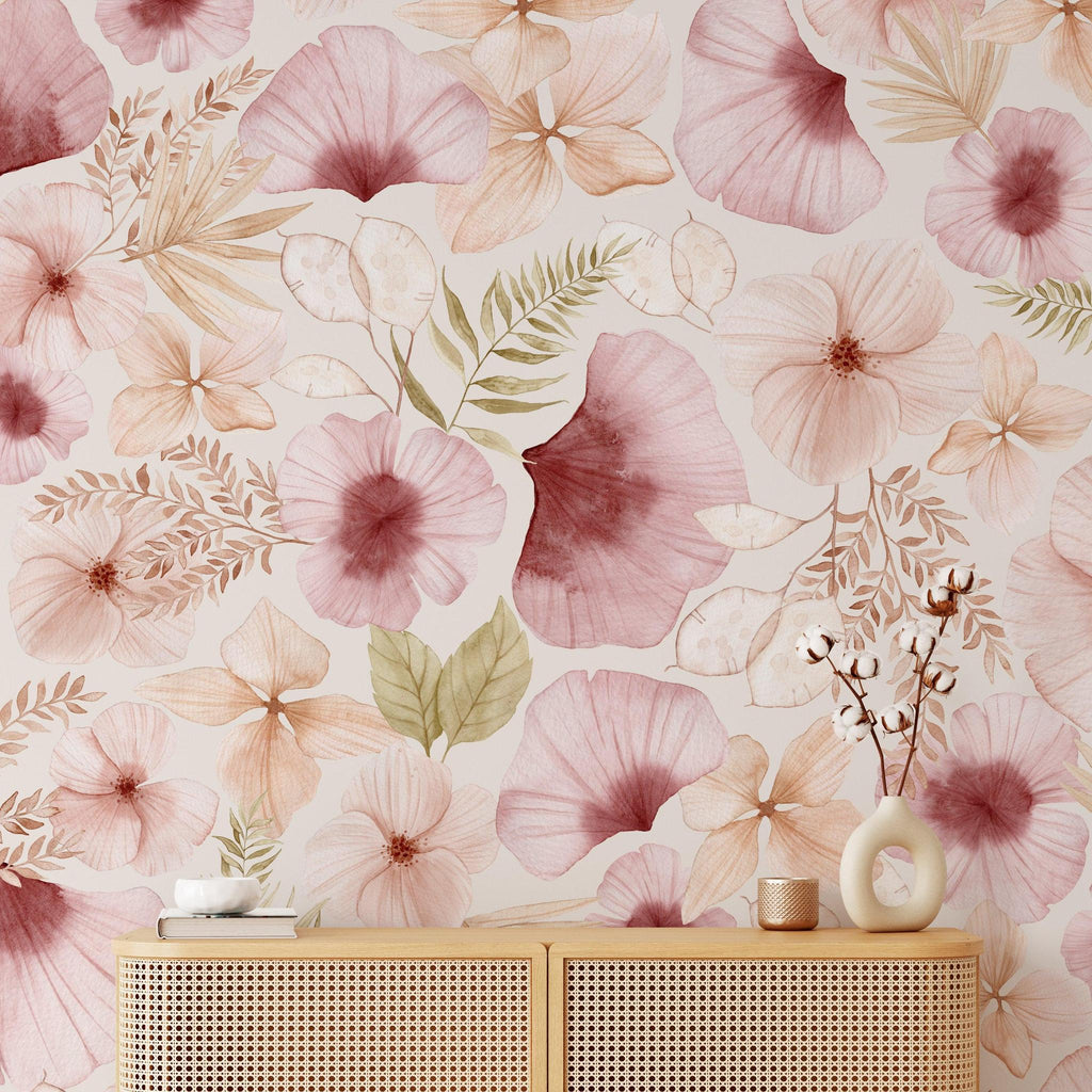 Wall Blush Floral: Transform Spaces with Soft, Vibrant Botanical Wall Art