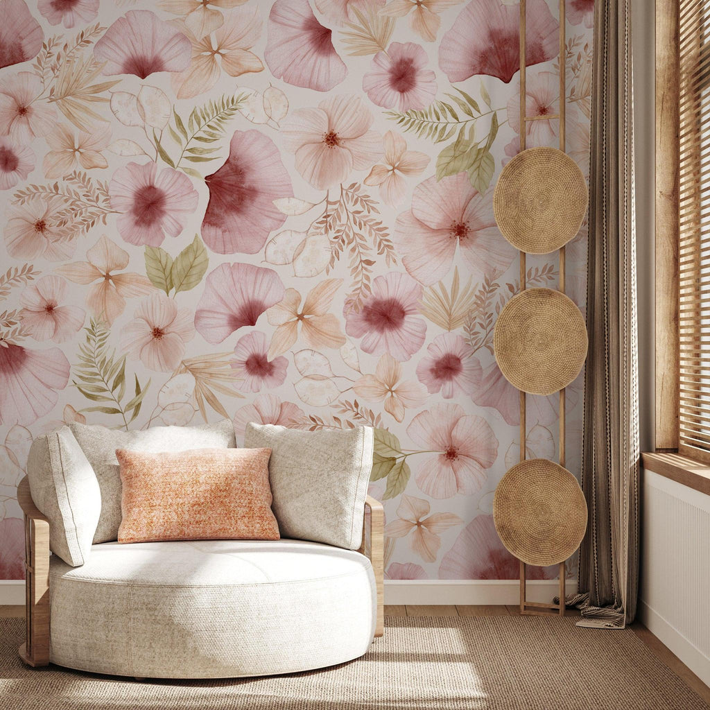 Wall Blush Floral: Transform Spaces with Soft, Vibrant Botanical Wall Art