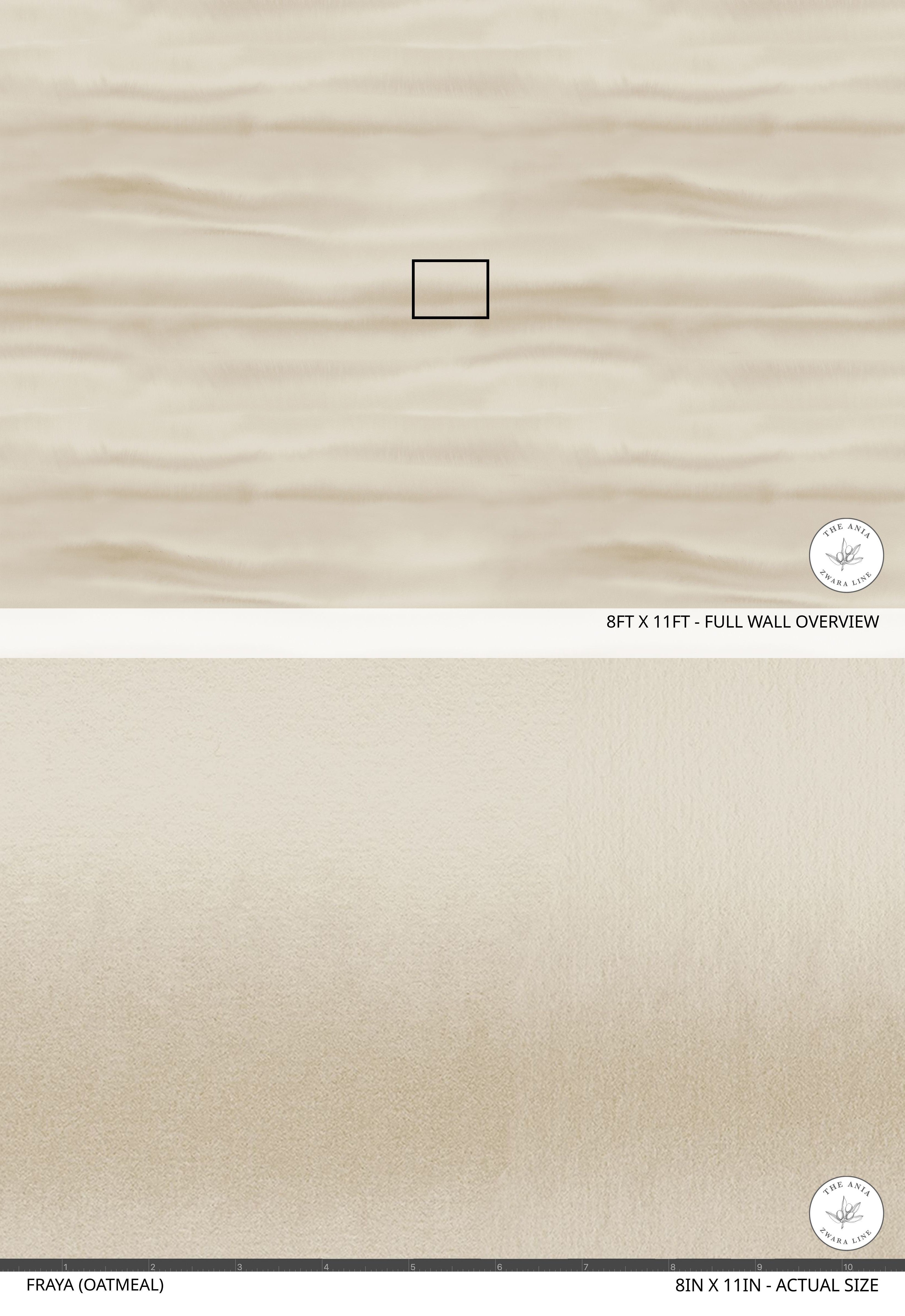 Fraya (Oatmeal) Wallpaper - 10 FT H X 58 FT W Traditional