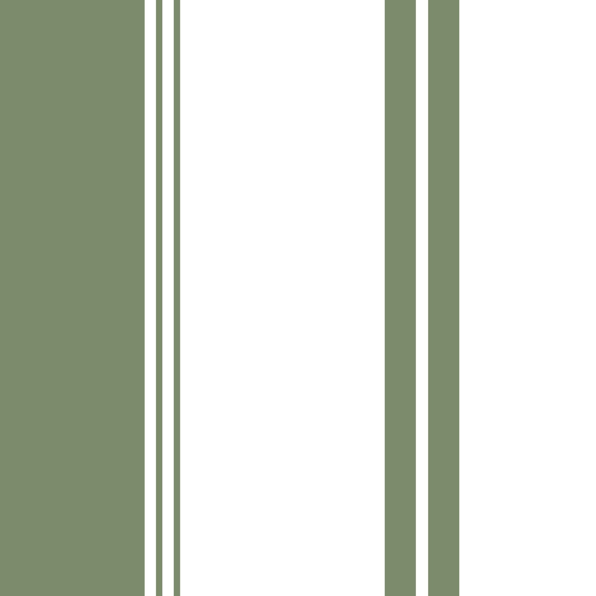 Green striped wallpaper with wide and narrow lines, nature-inspired design.