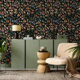 Wall Blush SG02 Kit Wallpaper in a Cozy Living Room with Modern Decor and Lush Greenery.
