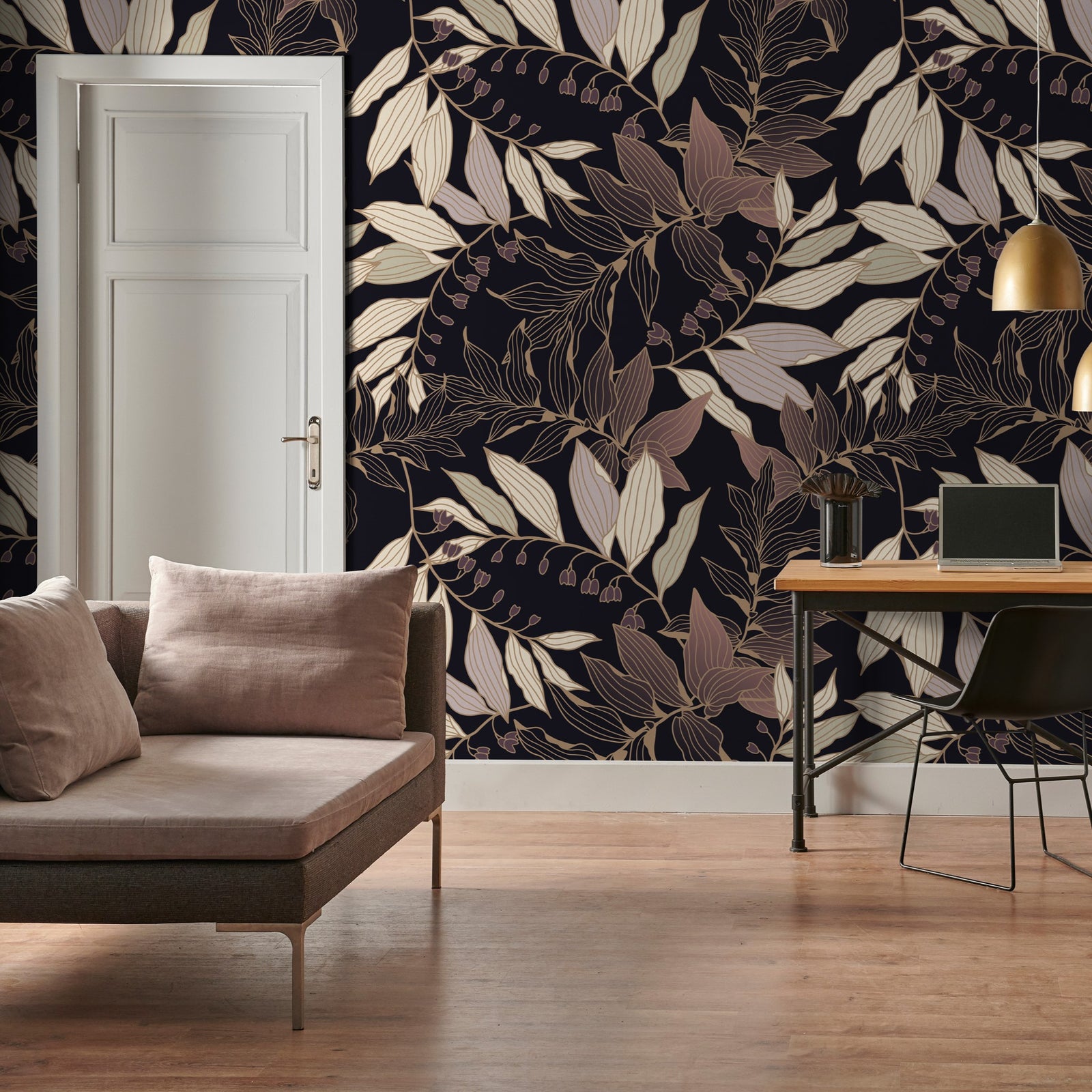 Priestly - Luxury Moody Foliage Wallpaper