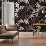 "Elegant Priestly Wallpaper by Wall Blush in a stylish home office, highlighting luxurious interior design."