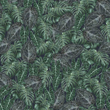 "Aloha Wallpaper by Wall Blush featuring tropical leaves pattern, perfect for a stylish room decor focus."