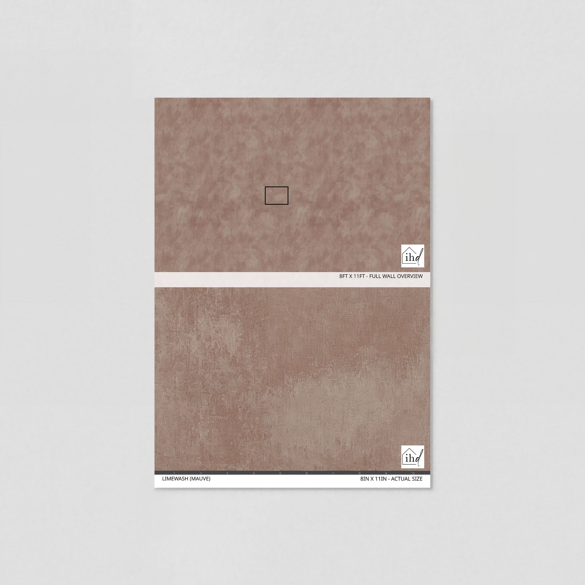 Limewash (Mauve) Wallpaper - 8 FT H X 10 FT W Peel and Stick