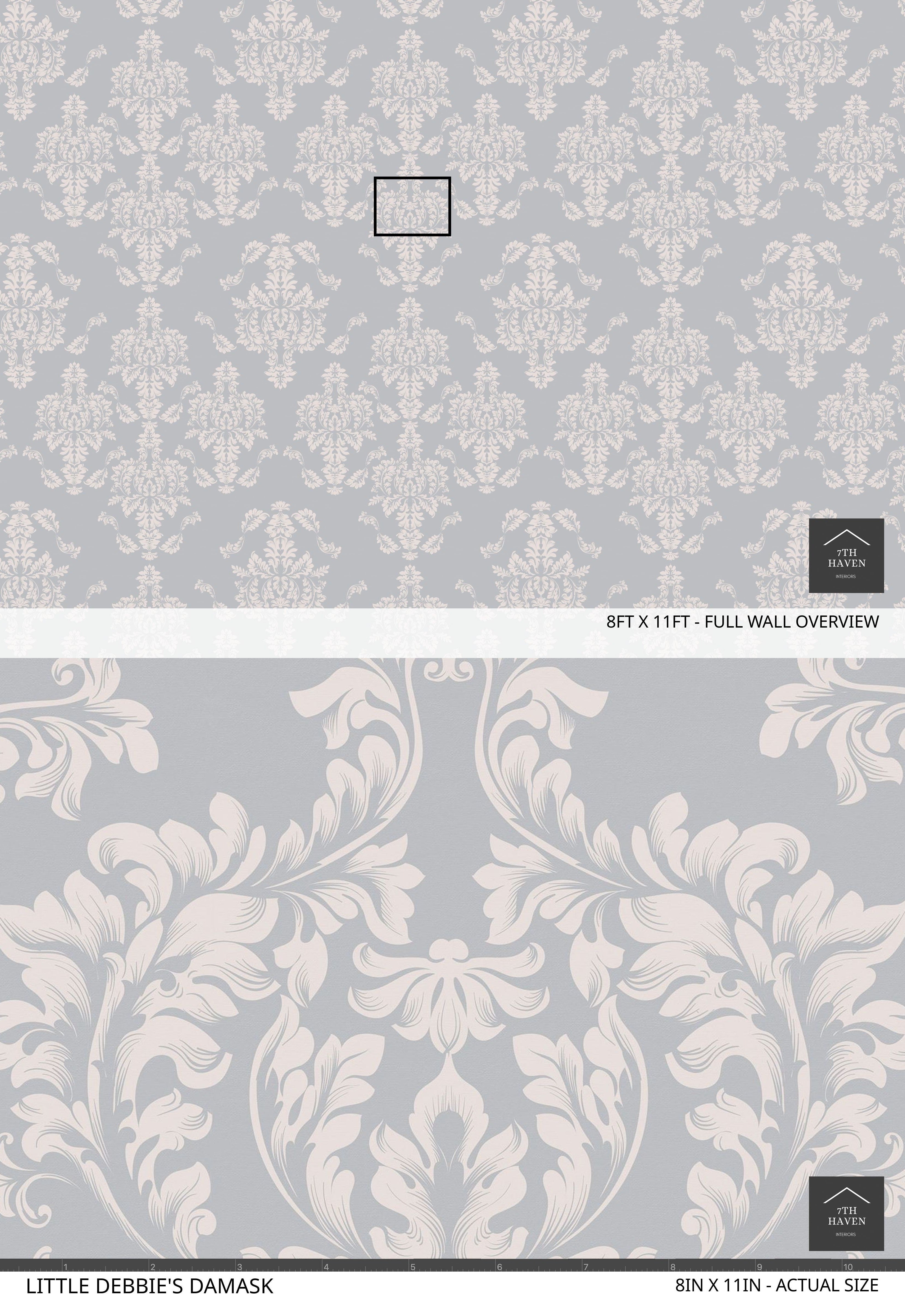Little Debbie's Damask Wallpaper