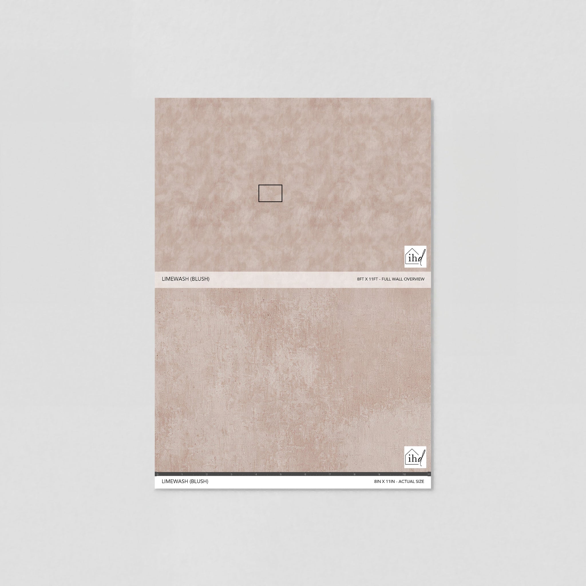Limewash (Blush) Wallpaper - 10 FT H X 11 FT W Traditional