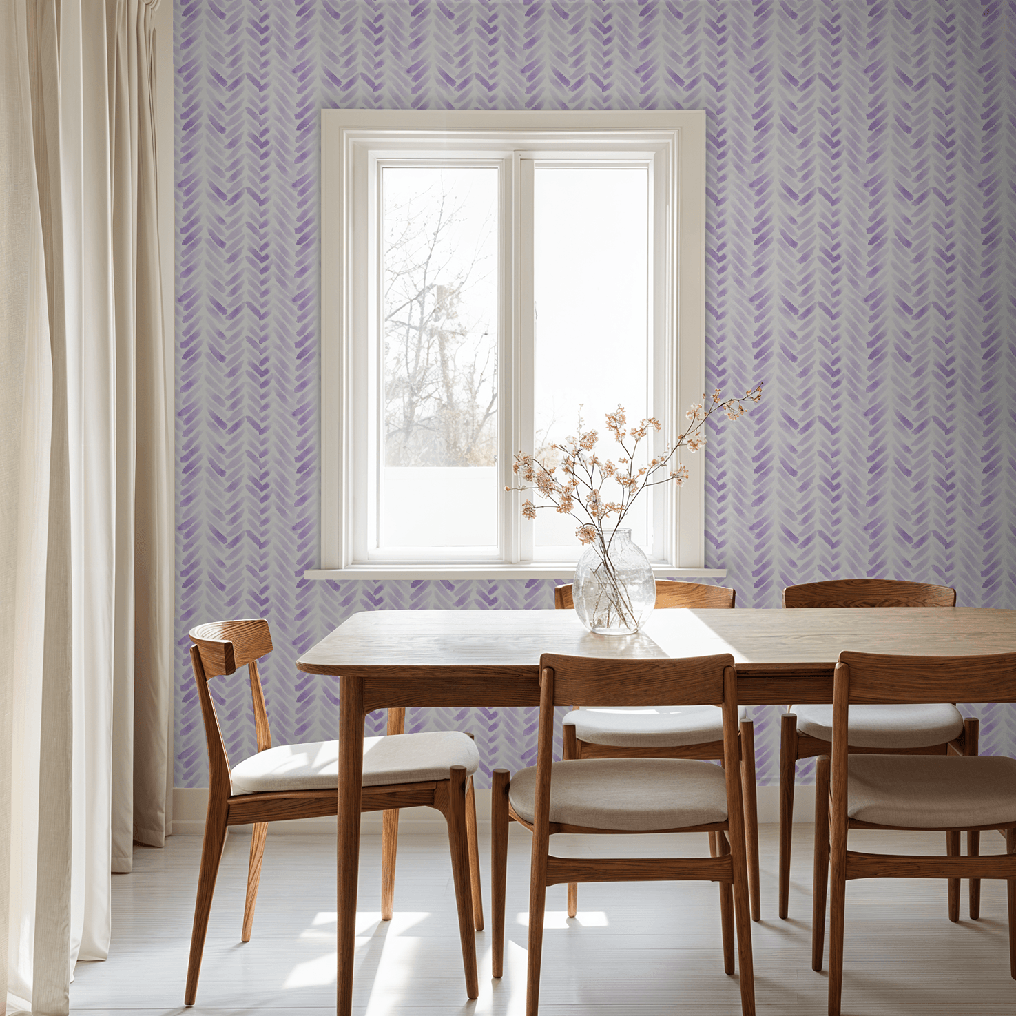 Avery Lilac Weave Wallpaper