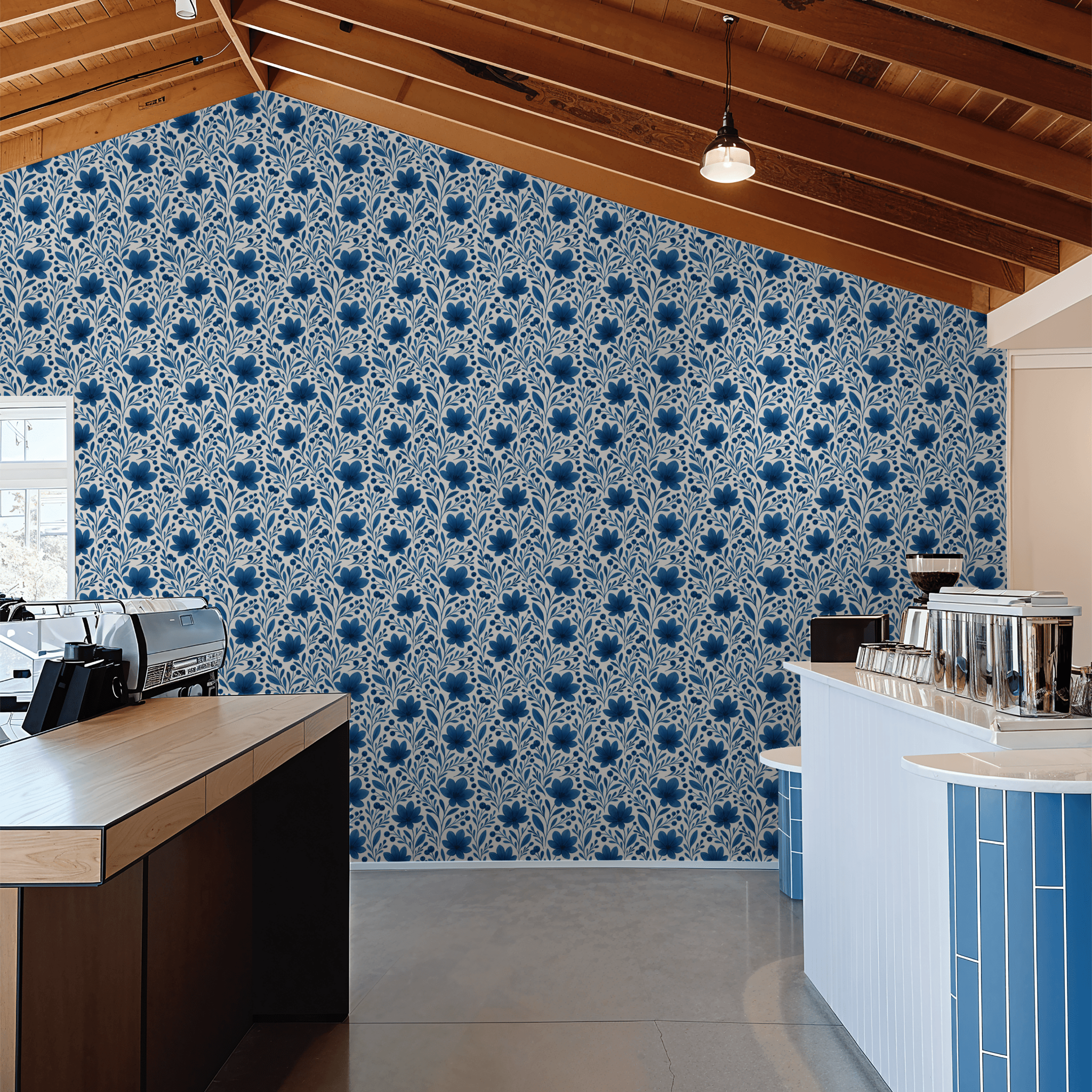 Bloom There, Done That (Blue) Wallpaper