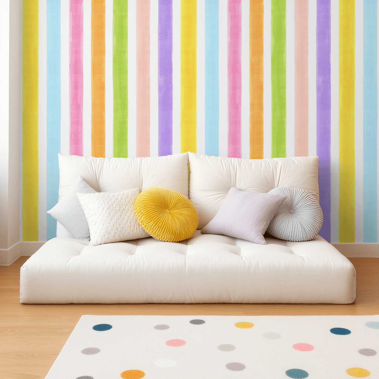 Bonnie Bright Stripes Wallpaper