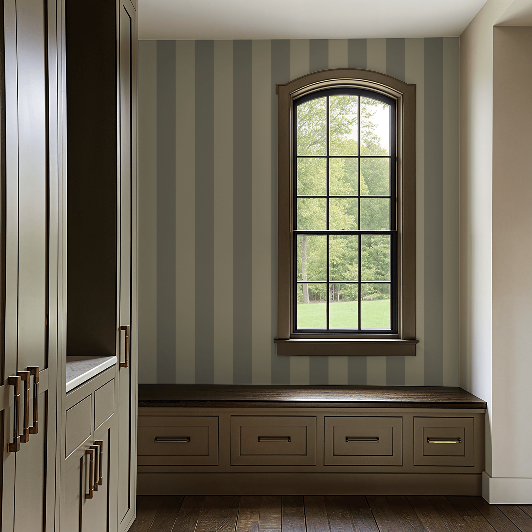 Simply Stripes (Olive) Wallpaper