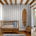 Sample of Montclair Stripes (Blue) Wallpaper