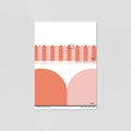 Sample of Playful Pickets (Coral) Wallpaper