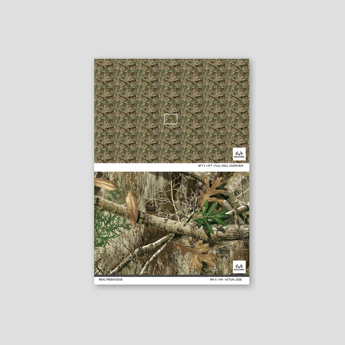 Realtree Edge wallpaper with branches and leaves in earthy browns and greens