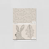"Wall Blush Woodland (Tan) Wallpaper sample in a neutral setting highlighting texture and design for room decor."
