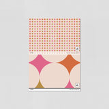 "Wall Blush Starry Wallpaper sample displayed on a wall, focusing on design for potential bedroom decor."