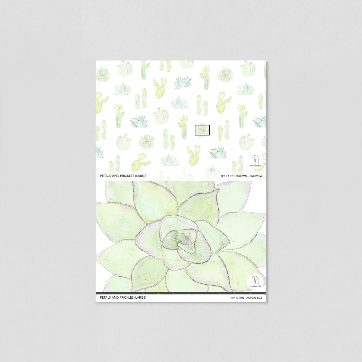 Green Flowers Peel and Stick Wallpaper Self Adhesive Removable Floral Botanical Wall Mural Boho
