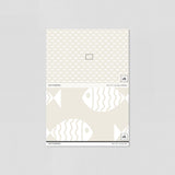 Alt text: "Wall Blush's Keep Swimming Wallpaper sample in modern minimalistic style for a chic living room decor focus."